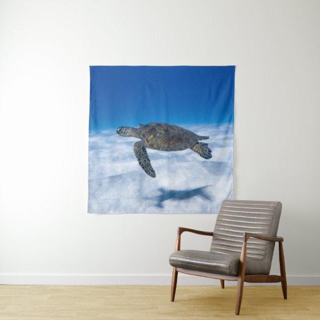 Tenture Merveilleuse tortue aquatique (En situation)