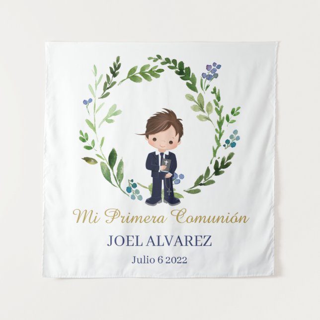Tenture Mi primera Comunión BackDrop  (Devant)