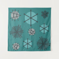 Mi-Siècle Moderne Starburks Turquoise