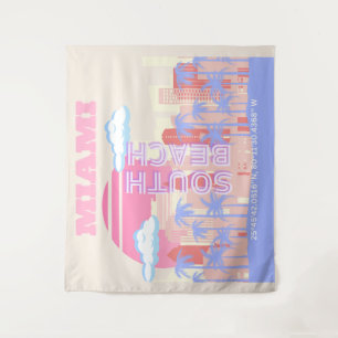 Tenture Miami Beach, Miami Travel Art, Preppy Room, Pastel