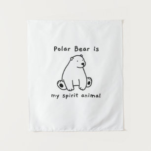 Tenture Mignonne Ours Polaire Est Mon Esprit Ours Animal O