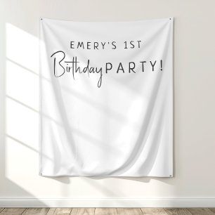 Tenture Mini Neutre Nom de fête d'anniversaire Contexte