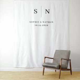 Tenture Minimal et chic   Mariage noir et blanc