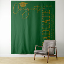 Minimaliste Félicitations Diplômé Vert Émeraude & 