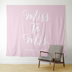 Tenture Miss rose à Mme Fête des mariées Bannière moderne
