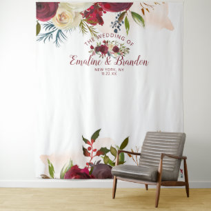 Tenture Mistletoe Manor Mariage Photo Booth Arrière-plan