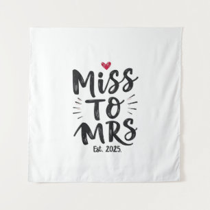 Tenture Mlle à Mme Épouse 2025 Mariage Mari Femme Couple