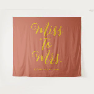 Tenture Mlle à Mme Fun Minimal Retro Vintage Bachelorette