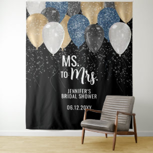 Tenture Mme à Mme Balloon Denim Fête des mariées Contexte