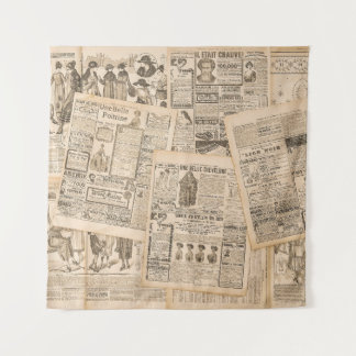Tenture Mode antique : Pages publicitaires de journaux