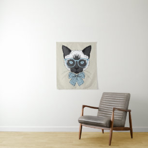 Tenture Mode Smart de chat siamois