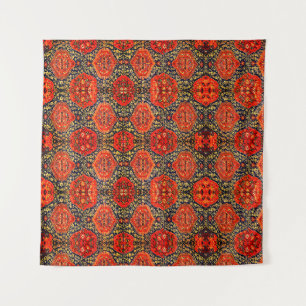 Tenture Modèle de tapis Oriental en bleu&orangeTapisserie