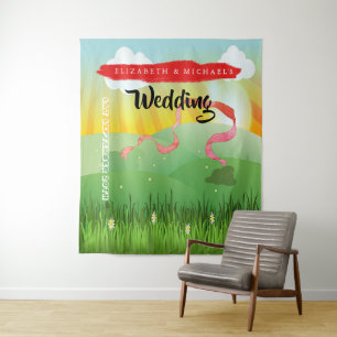 Tenture Modern Rustic Festival Wedfest Mariage Photo Prop