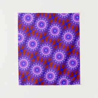 Tenture MODERNE Mandala COULEUR PURPLE ROSE BLEU ROSE