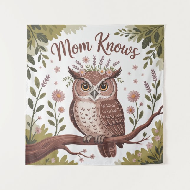 Tenture Mom Knows (Devant)