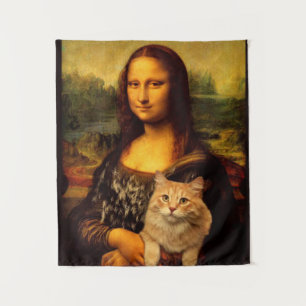 Tenture Mona Lisa avec un chat (fourrure de chat) Amateurs