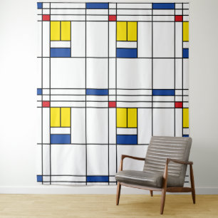 Tenture Mondrian II Minimum De Stijl Modern Art Design