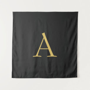 Tenture Monogramme couleur or gris professionnel