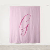 Monogramme de lettre initiale rose clair chic uni