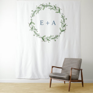 Tenture Monogramme mariage, accessoires photo, cabine phot