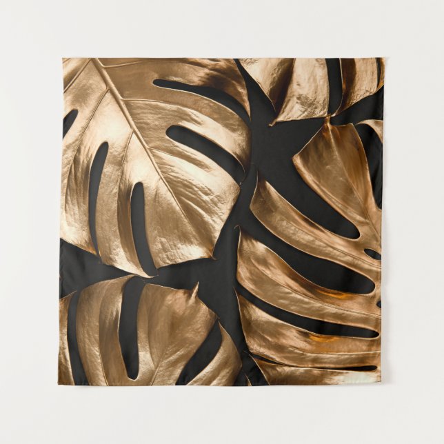 Tenture Monstère d'or feuille motif (Devant)