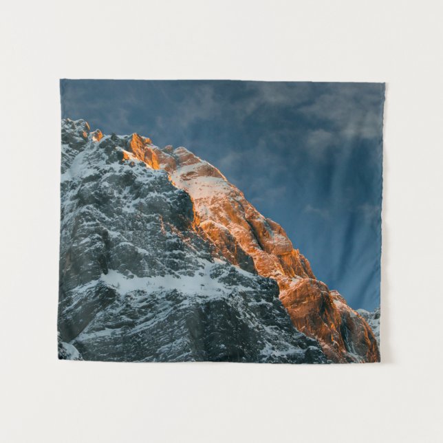Tenture Montagne brillante au coucher du soleil (Devant (Horizontal))
