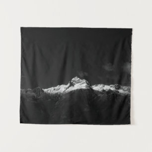 Tenture Montagne majestueuse Triglav en noir et blanc