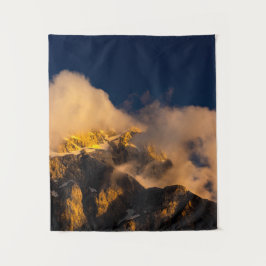 Tenture Montagnes ensoleillées couvertes de nuages