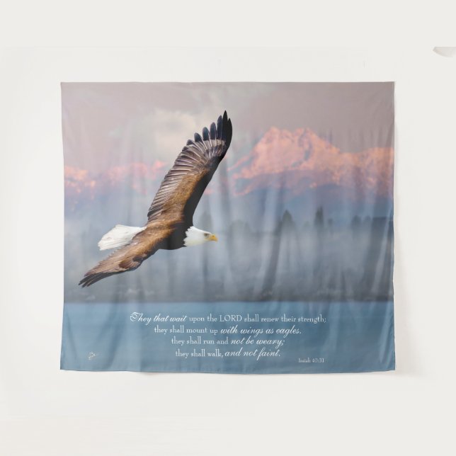 Tenture Montez Avec Des Ailes Comme Les Aigles Art (Devant (Horizontal))