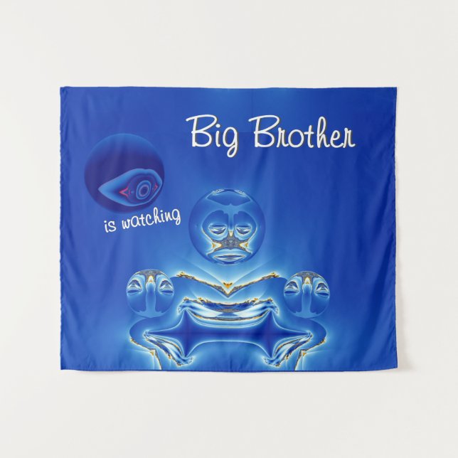 Tenture Montres Big Brother Surreal Signe des temps (Devant (Horizontal))