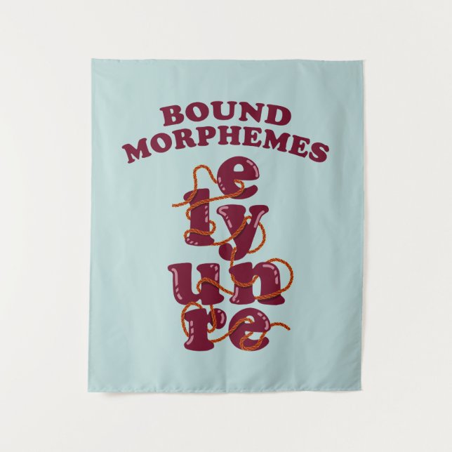 Tenture Morphèmes liés Phonique enseignement anglais (Devant)