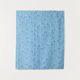 Tenture Motif à lames bleues