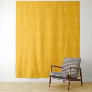 Tenture Motif à pois jaune-orange continu