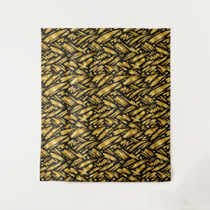 Tenture Motif abstrait de feuille d'or