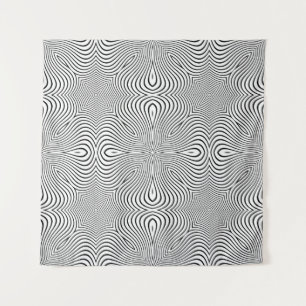 Tenture motif Abstrait de rayures ondulées ou d'un rel 3D