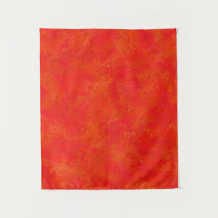 Tenture Motif Abstrait Orange Rouge