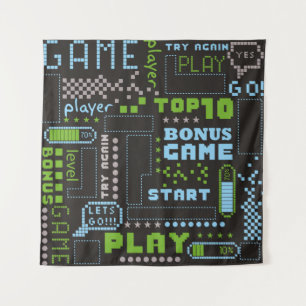 Tenture motif abstrait transparent dans le style de jeu de