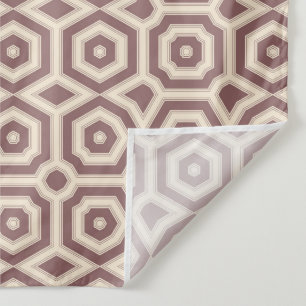 Tenture motif art déco beige marron