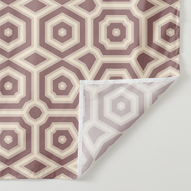 Tenture motif art déco beige marron (Détail)
