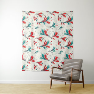 Tenture Motif blanc et blanc blanc et  blanc (2)