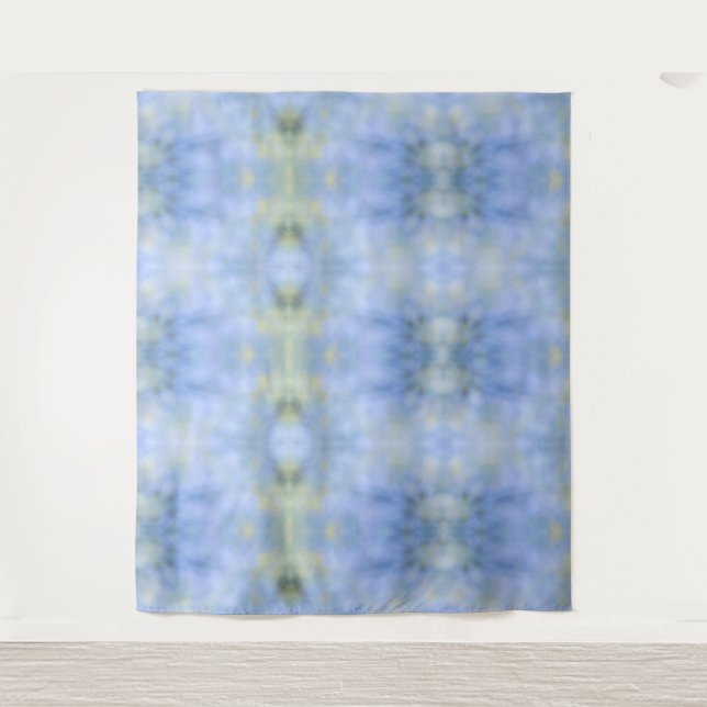 Tenture Motif carrelé bleu jaune Abstrait Palo Verde (Devant)