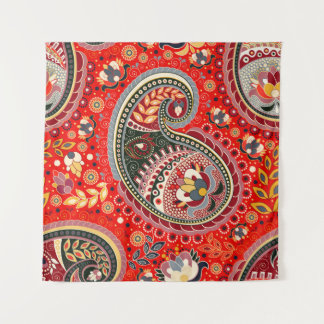 Tenture Motif couleur Paisley Indian sans fil