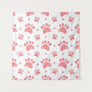 Tenture Motif d'aquarelle Cat Paws