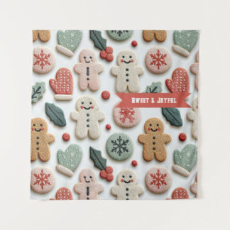 Tenture Motif de biscuits de Noël mignon