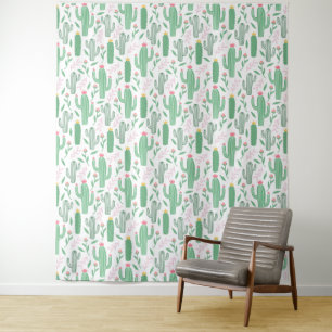 Tenture Motif de Cactus du désert vert et lumineux