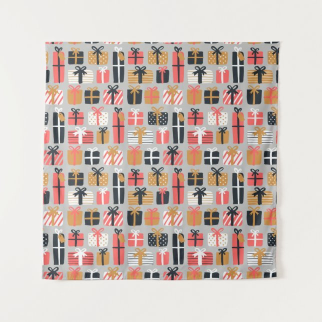 Tenture motif de cadeau de Noël (Devant)