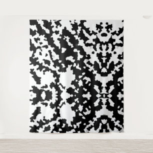 Tenture Motif de camouflage Abstrait noir et blanc