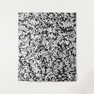Tenture Motif de camouflage Gris Blanc Arctique Noir