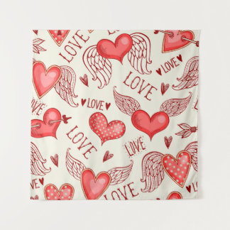 Tenture Motif de coeurs pour la Saint-Valentin