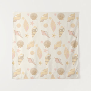 Tenture Motif de coques beiges